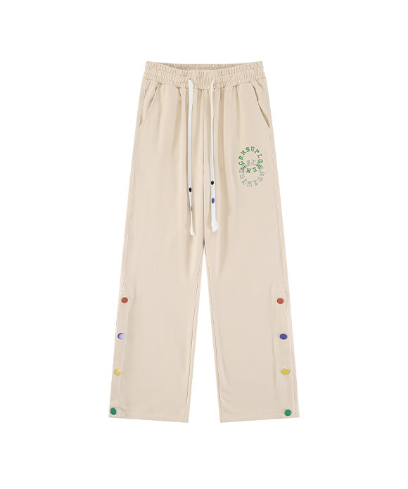 BAKYARDER Button Closure Design Casual Pants