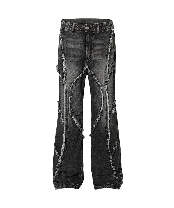 BAKYARDER Vintage Denim Frayed Jeans