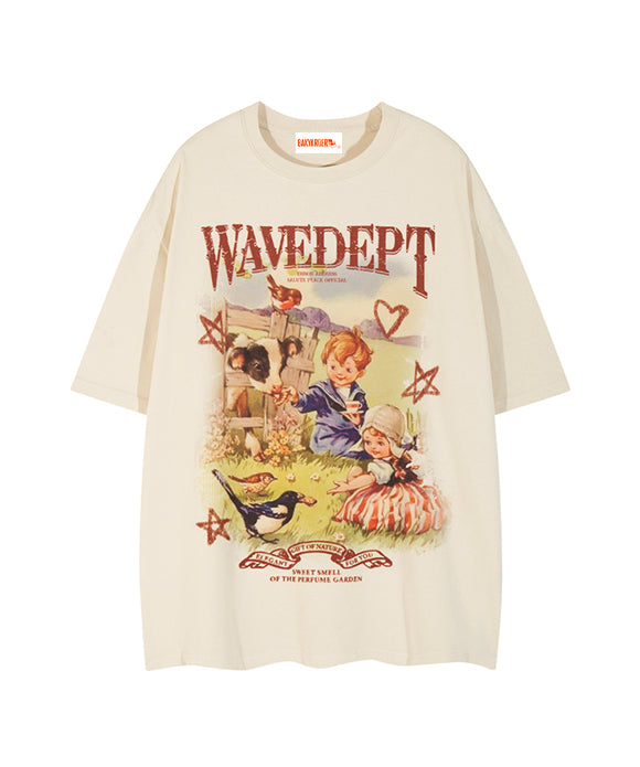 BAKYARDER Vintage Fairy Tale Story Printed Tee