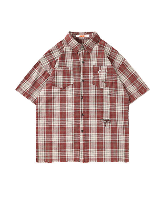 BAKYARDER Vintage Plaid Shirt