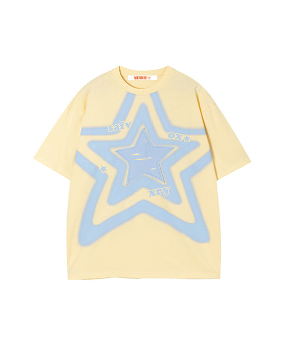 BAKYARDER Vintage Star Patch Print Tee