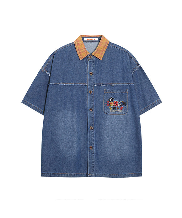 BAKYARDER Vintage Washed Denim Shirt