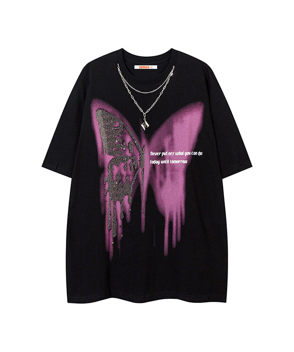 BAKYARDER Butterfly Gradient Print Tee