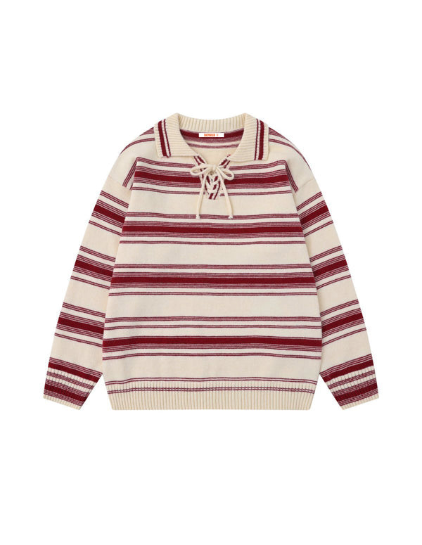 Pull polo rayé vintage BAKYARDER