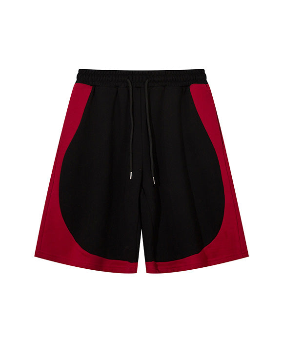 BAKYARDER  Color Block Patchwork Casual Sports Shorts