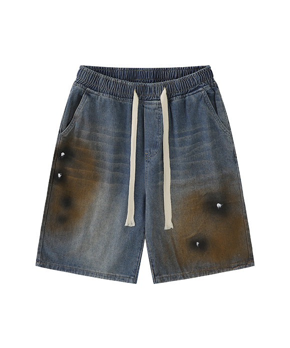 BAKYARDER Vintage Distressed Denim Shorts