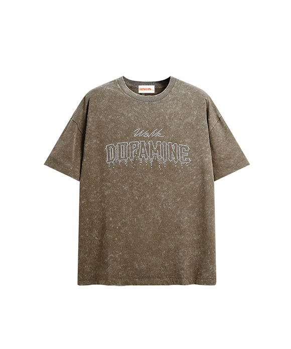 BAKYARDER Washed Rivet Letter Tee