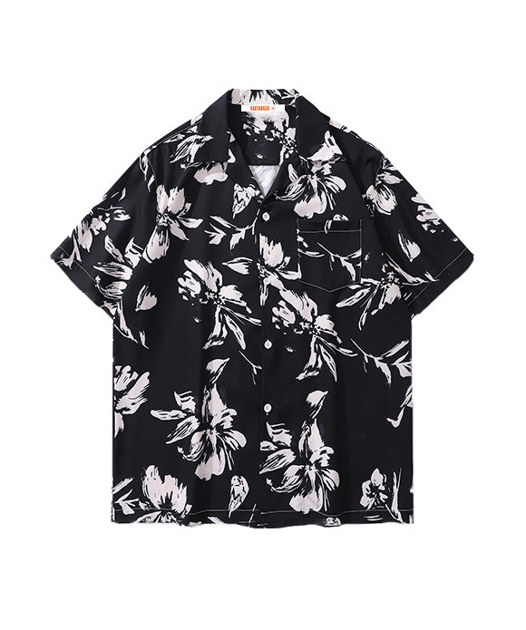 BAKYARDER Vintage Oil Painting Print Shirt