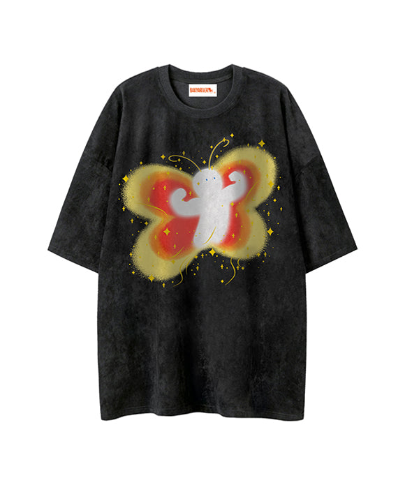 BAKYARDER Cartoon Butterfly Print Tee