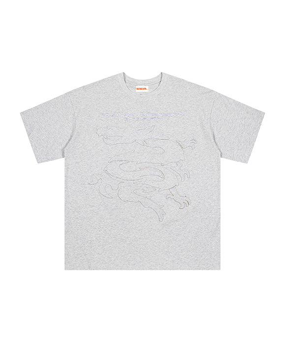 BAKYARDER Vintage Dragon Printed Tee