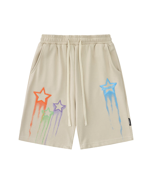 BAKYARDER Vintage Graffiti Star Shorts