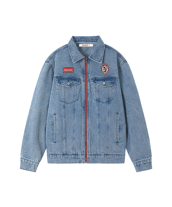 BAKYARDER  Vintage Embroidered Denim Jacket