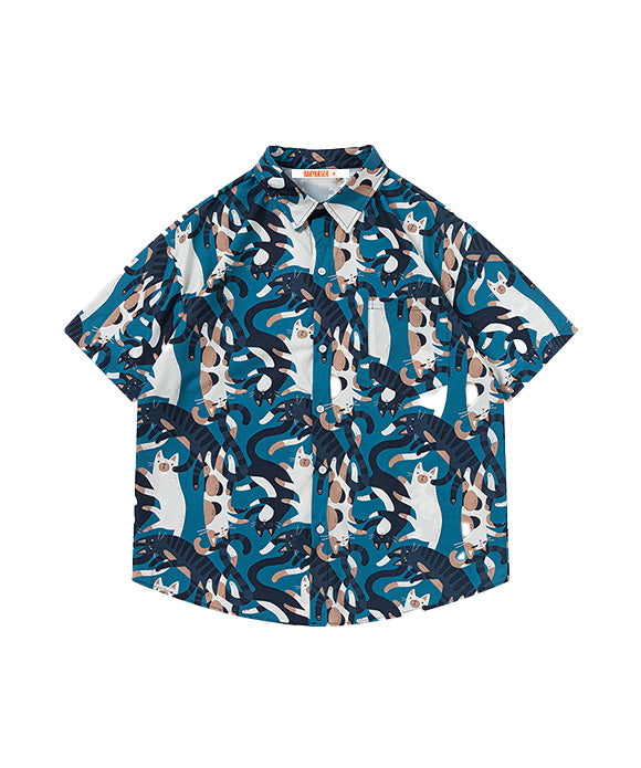 BAKYARDER Cartoon Print Shirt