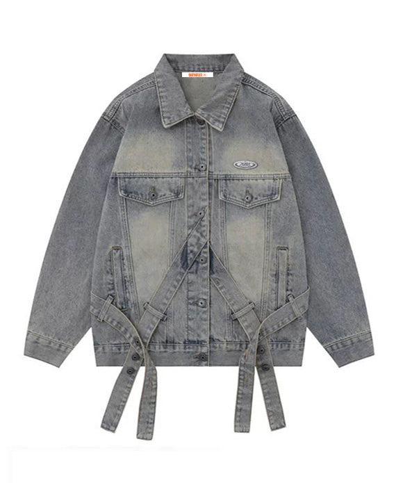 BAKYARDER Vintage Washed Denim Jacket