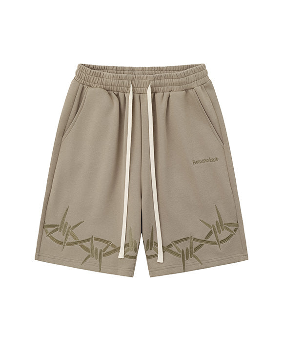 BAKYARDER Thorn Embroidered Shorts