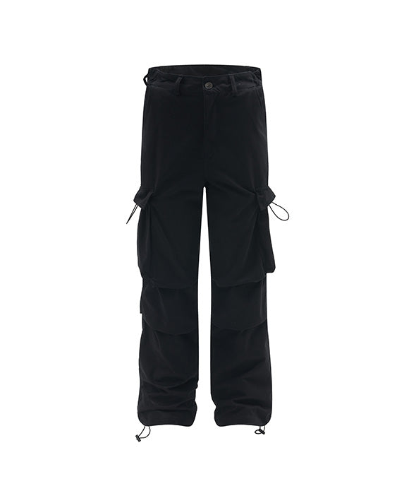 BAKYARDER Wrinkled Utility Pants with Large Pockets