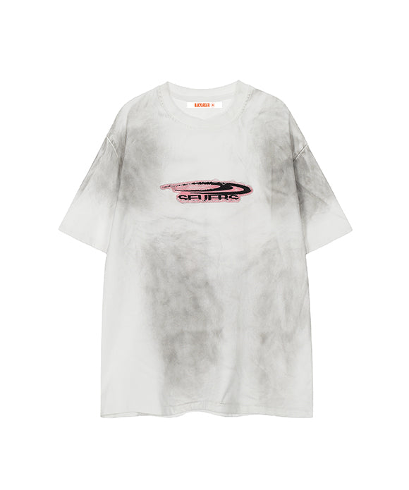 BAKYARDER Vintage Gradient Embroidered Patch Tee