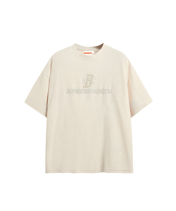 BAKYARDER Street Texture Embroidered Towel Tee