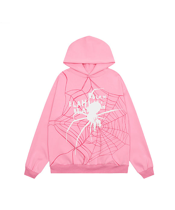 BAKYARDER Vintage Spider Print Hoodie