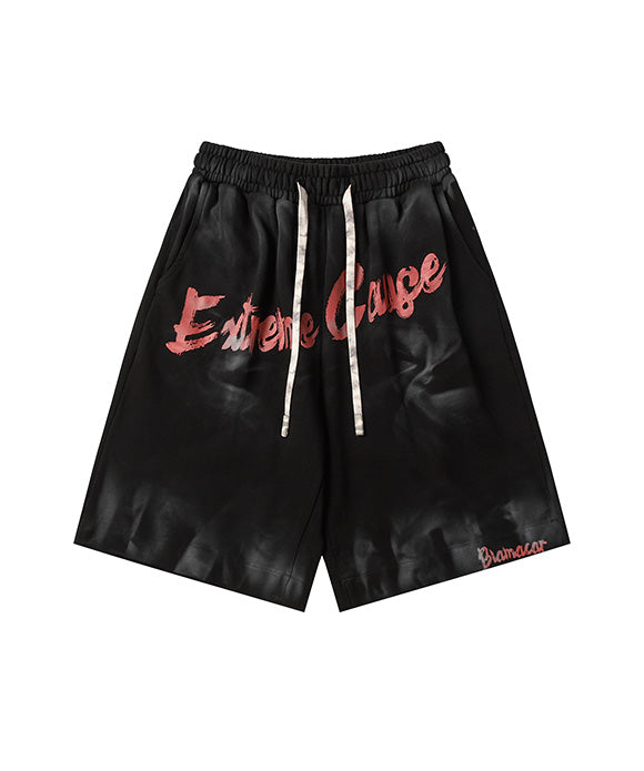 BAKYARDER Hip-Hop Letter Sports Shorts