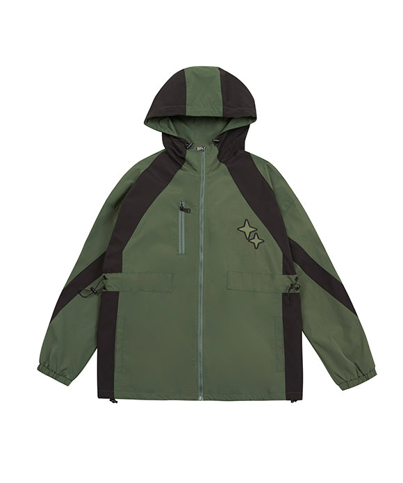 BAKYARDER Color Block Spliced Outdoor Waterproof Jacket