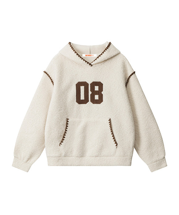 BAKYARDER Vintage Embroidered Letter Hoodie