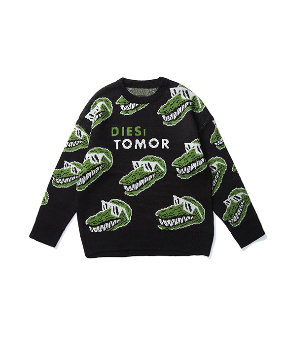 BAKYARDER Dinosaur Graphic Sweater