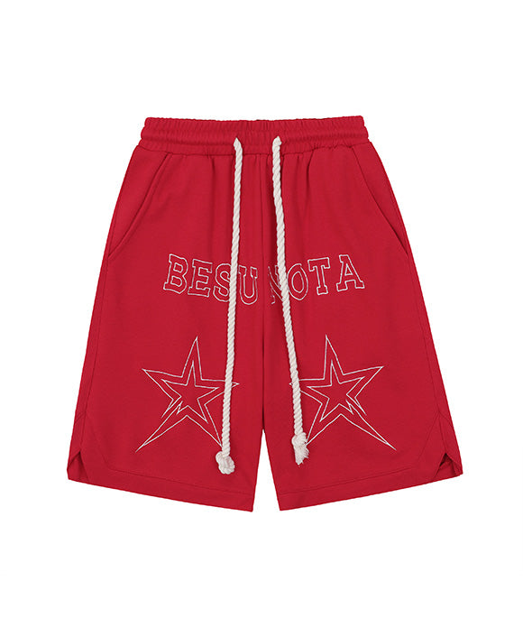 BAKYARDER High Street Star Embroidered Shorts