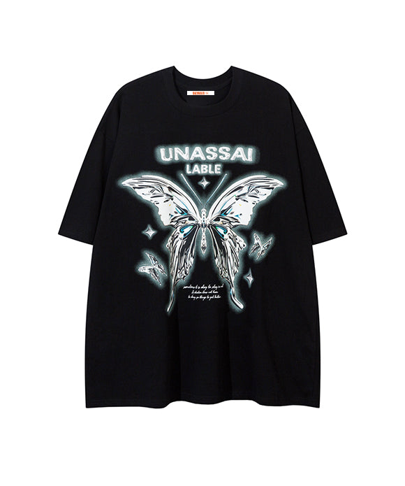 BAKYARDER Vintage Butterfly Print Tee