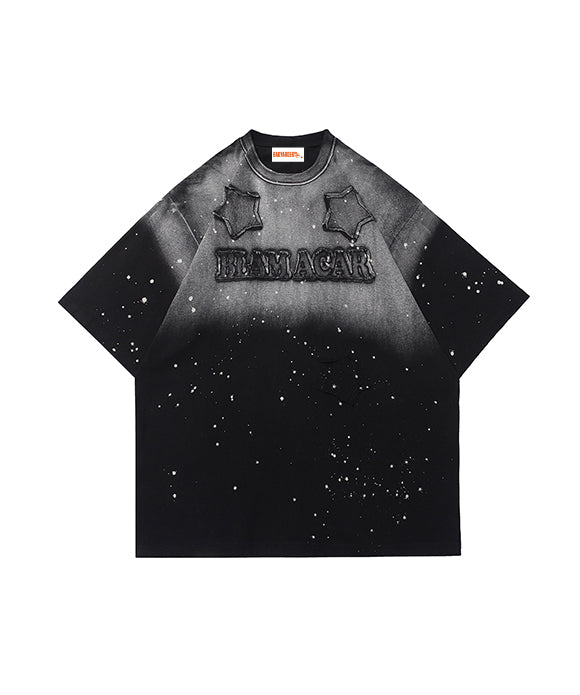 BAKYARDER Ink Splatter Gradient Stars Tee