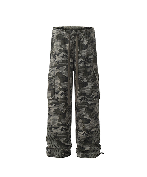 BAKYARDER Vintage Three-Stripe Camo Cargo Pants