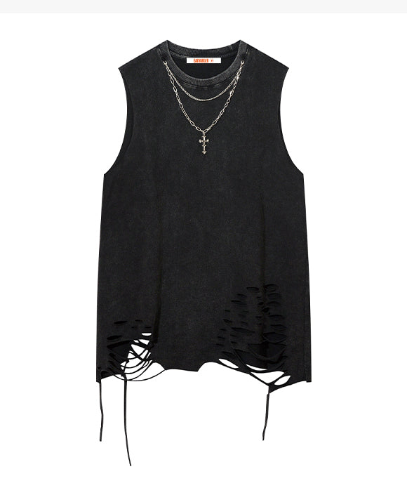 BAKYARDER High Street Distressed Tank Top