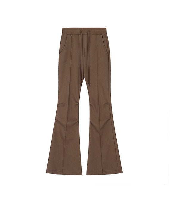 BAKYARDER Women's Vintage Solid Color Flared Casual Pants