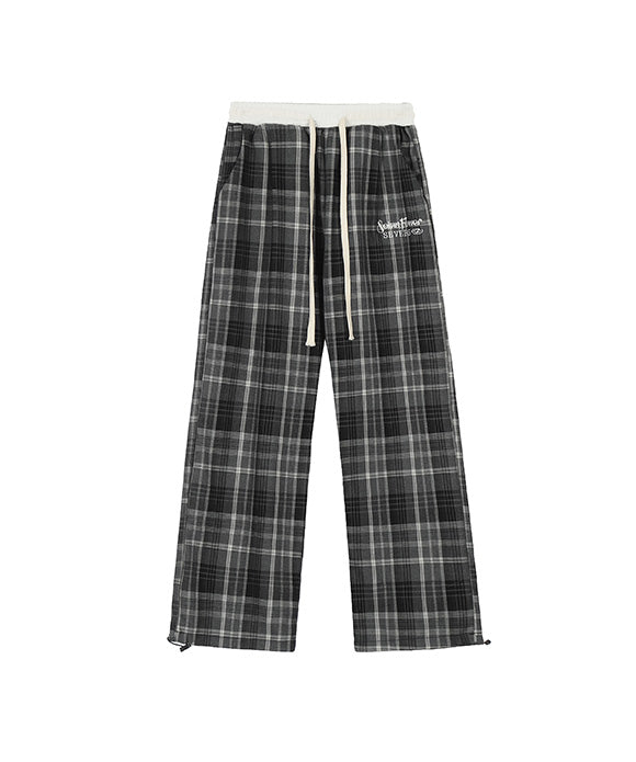 BAKYARDER Plaid Wide Leg Pants