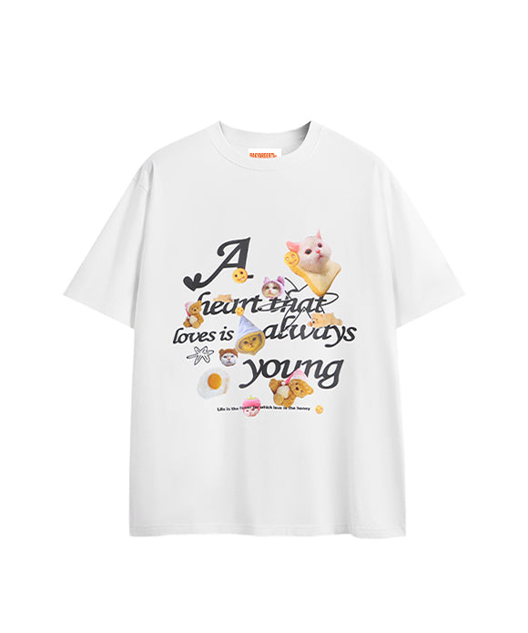 BAKYARDER Fun Cartoon Print Tee