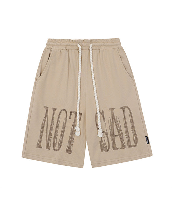 BAKYARDER Letter Embroidered Casual Men's Shorts