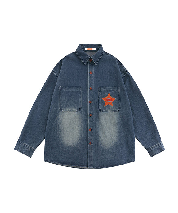 BAKYARDER Star Denim Shirt