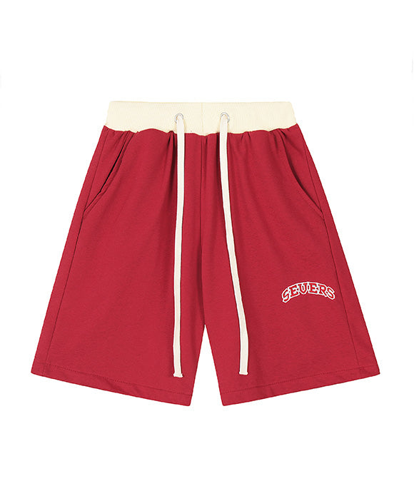 BAKYARDER  Color-Block Patchwork Sports Shorts