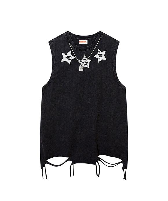 BAKYARDER Vintage Star Patch Vest