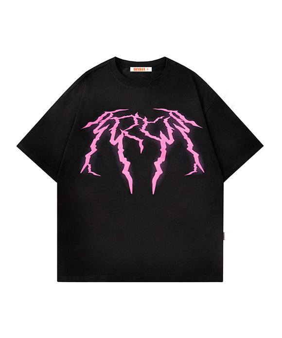 BAKYARDER Lightning Print T-shirt