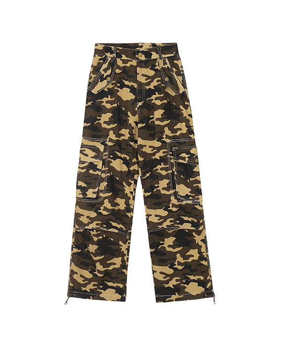 BAKYARDER Vintage Hip-hop Camouflage Pants