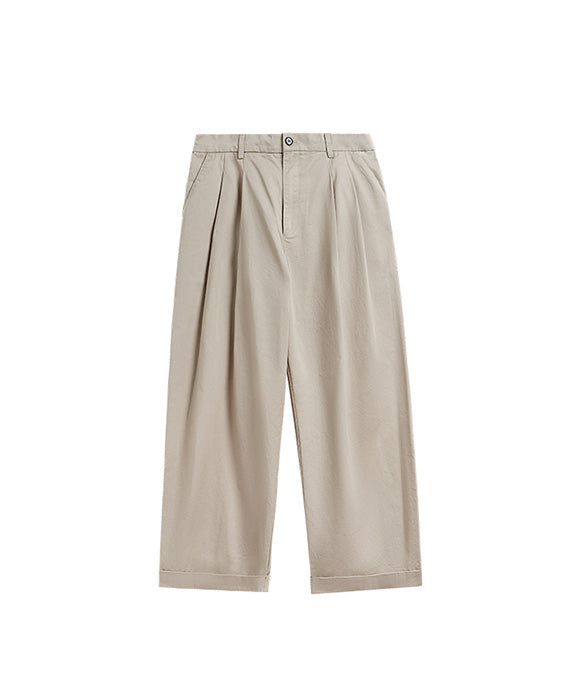 BAKYARDER Retro Double Pleated Cuffed Cargo Pants