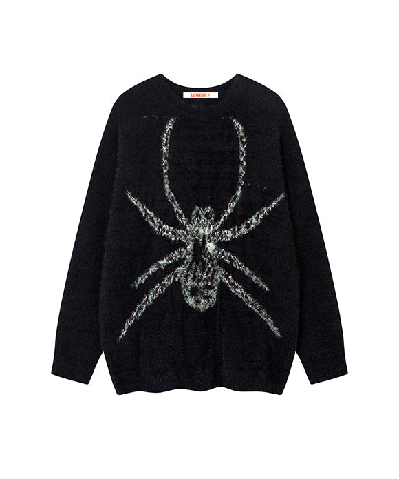 BAKYARDER Spider Jacquard Crewneck Sweater