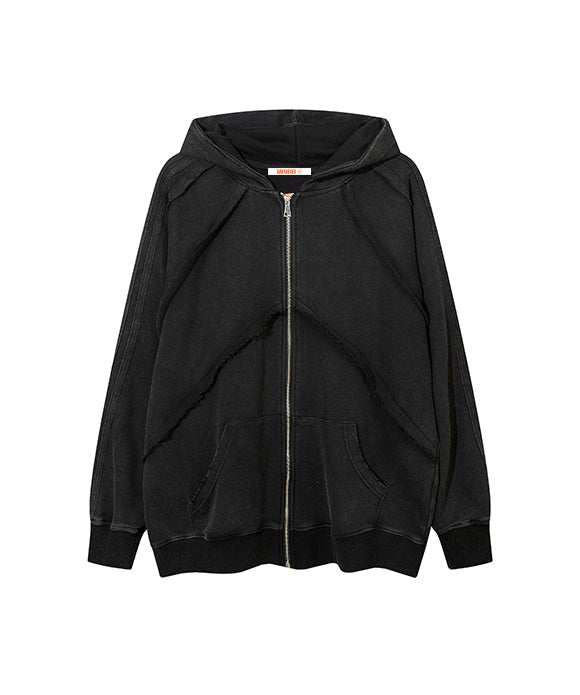 BAKYARDER  Vintage Deconstructed Hoodie Jacket