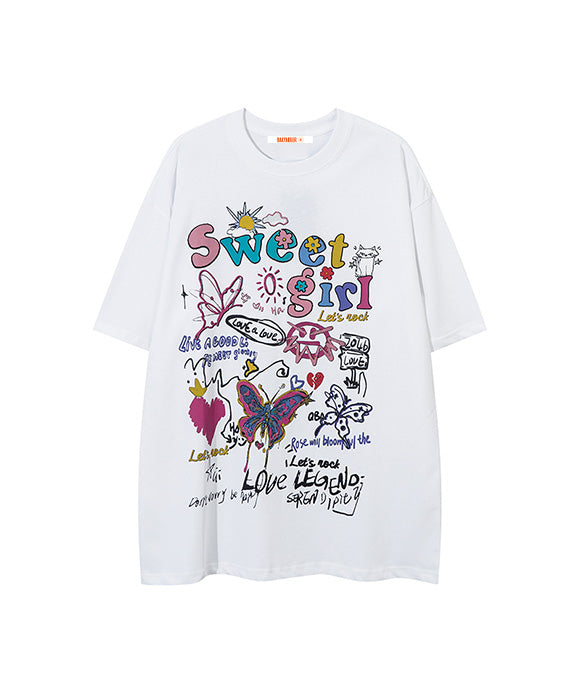 BAKYARDER Colorful Graffiti Tee