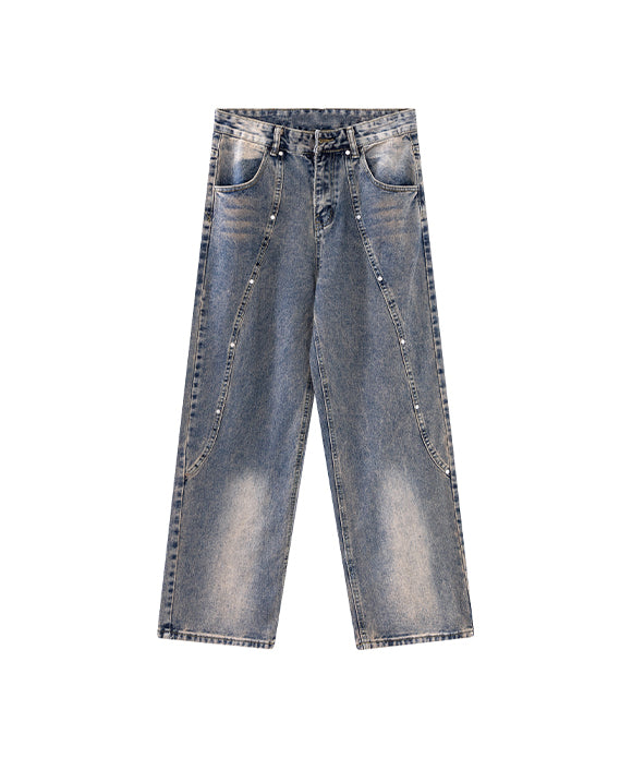 BAKYARDER Split Design Jeans