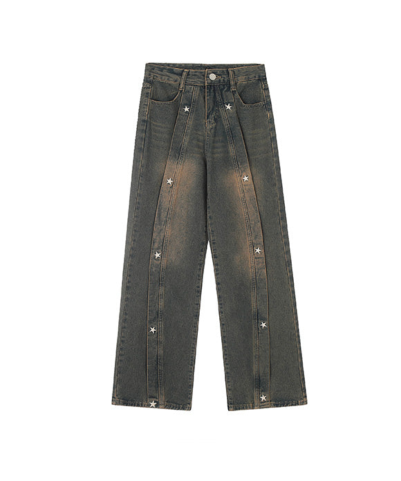 BAKYARDER Star Tie-dye Denim Jeans