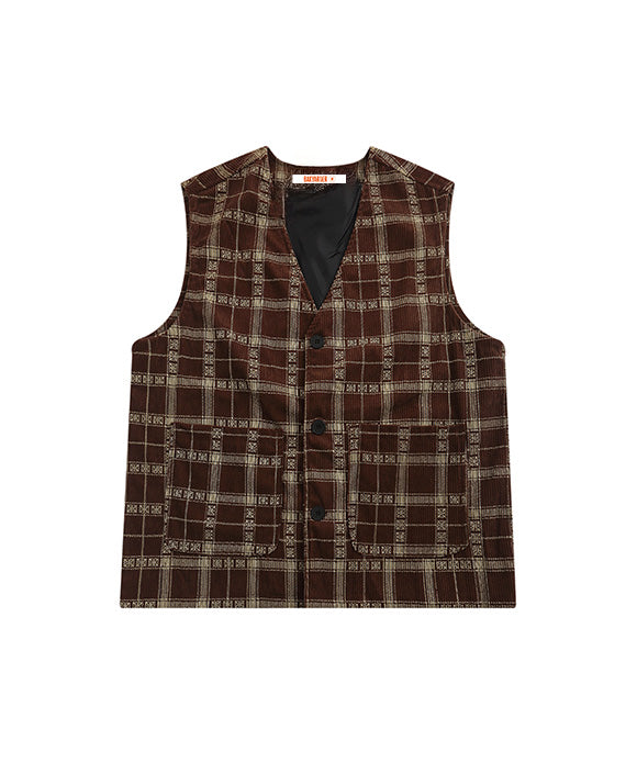 BAKYARDER Vintage Checkered Vest