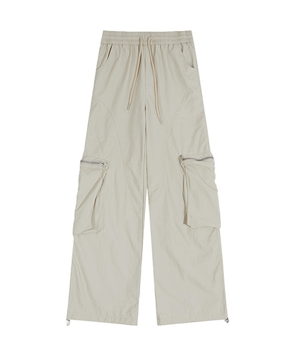 BAKYARDER Vintage Multi-Pocket Drawstring Cargo Pants