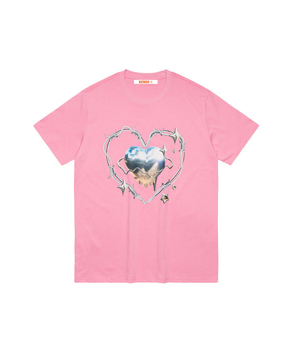 BAKYARDER Metallic Heart Graphic Tee